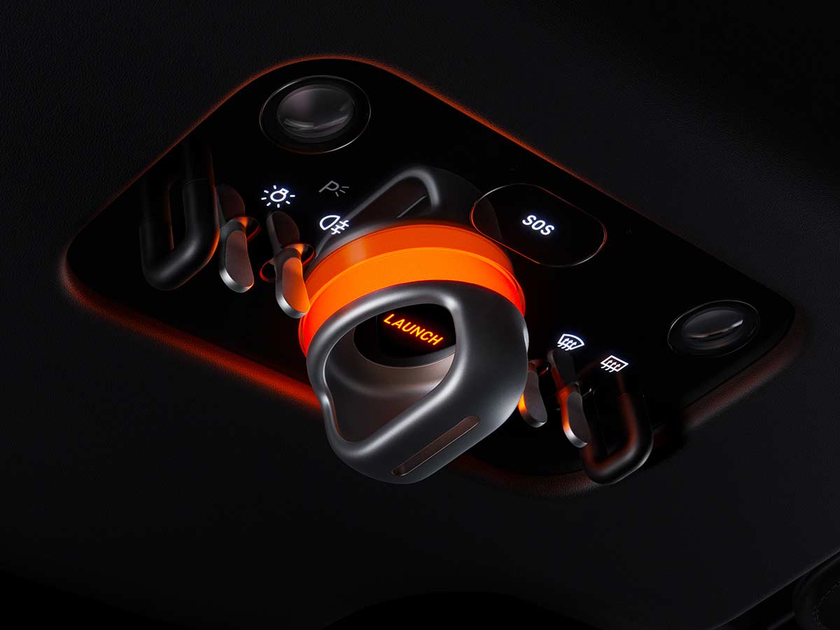 Ferrari Luce Interior Overhead Launch Controls