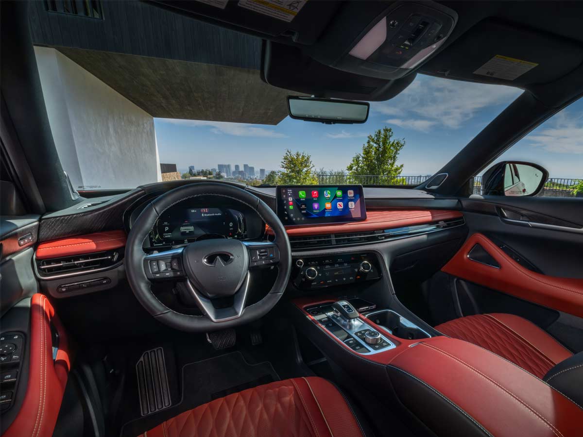 2027 INFINITI QX65 Interior red and black