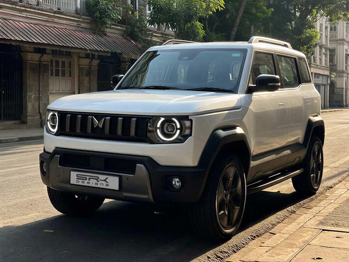 Mahindra Vision S White Front Quarter Rendering