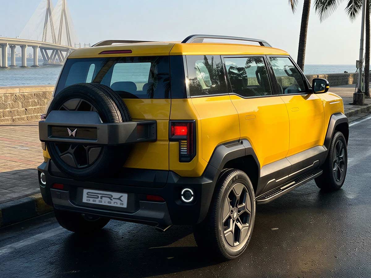 Mahindra Vision S Yellow Rear Quarter Rendering