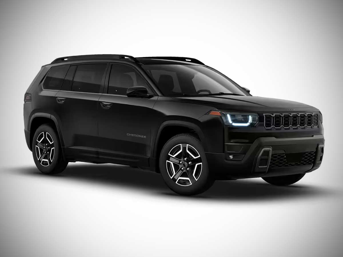 2026 Jeep Cherokee Limited Diamond Black Crystal Pearl Front Quarter
