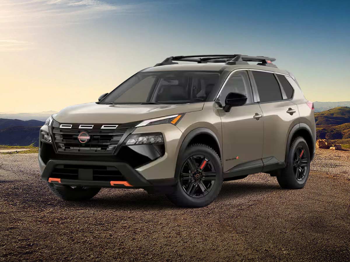 2026 Nissan Rogue Rock Creek Baja Storm Metallic Front Quarter