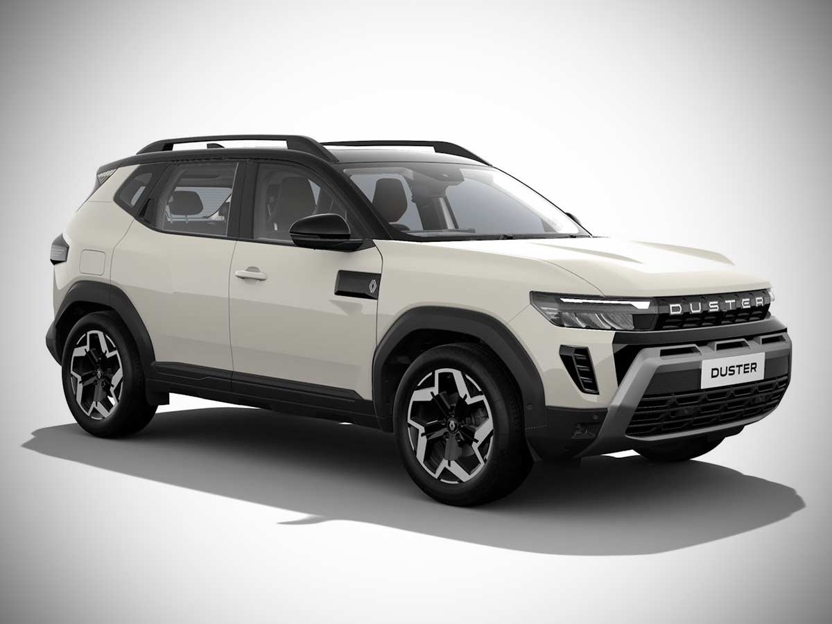 2026 Renault Duster Pearl White with Stealth Black Roof Front