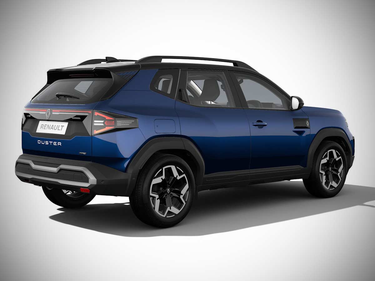 2026 Renault Duster River Blue with Stealth Black Roof Rear