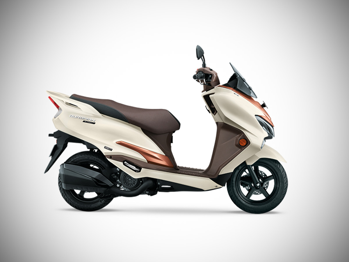 2026 Suzuki Burgman Street 125 Pearl Grace White with Metallic Mat Luxe Copper