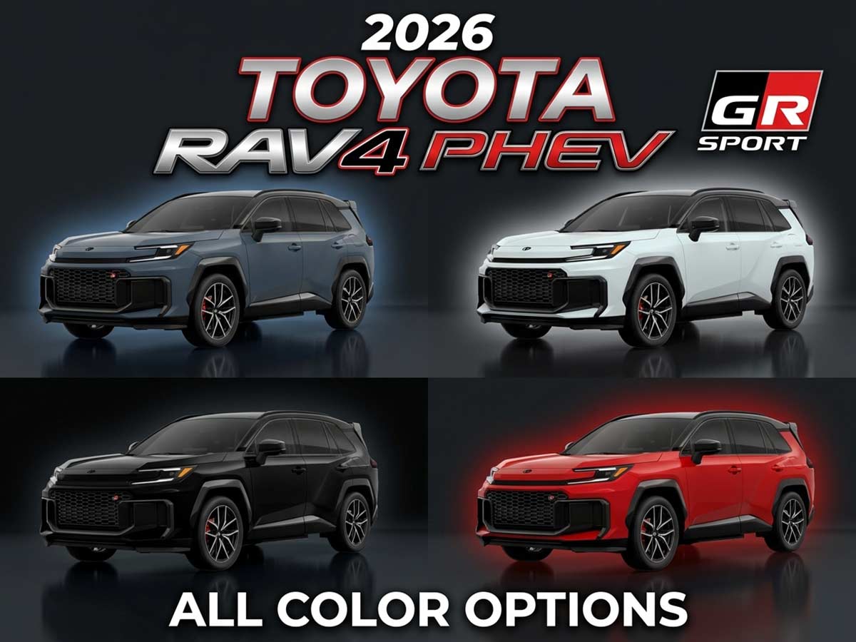 2026 Toyota RAV4 Plug in Hybrid GR Sport Colors All Options