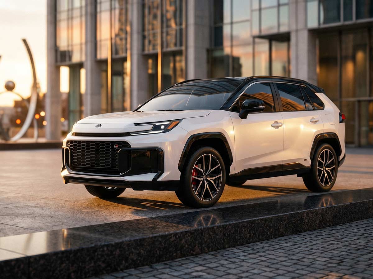 2026 Toyota RAV4 Plug in Hybrid GR Sport Wind Chill Pearl with Midnight Black roof