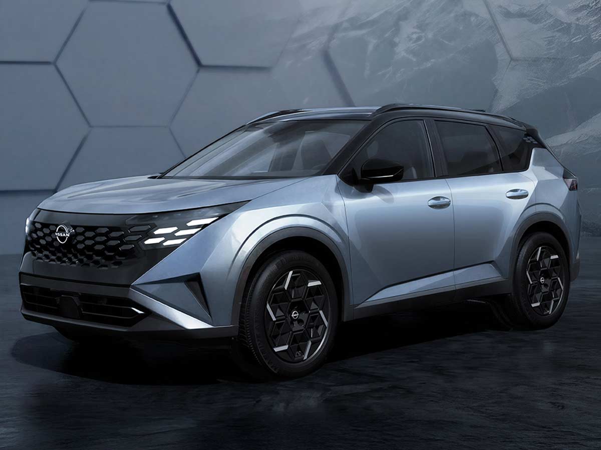 2027 Nissan Rogue Hybrid X Trail Front Quarter View