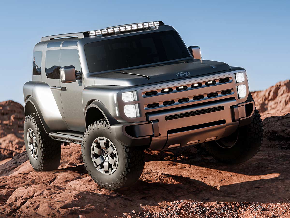 Hyundai Boulder SUV Concept Front Quarter Right View