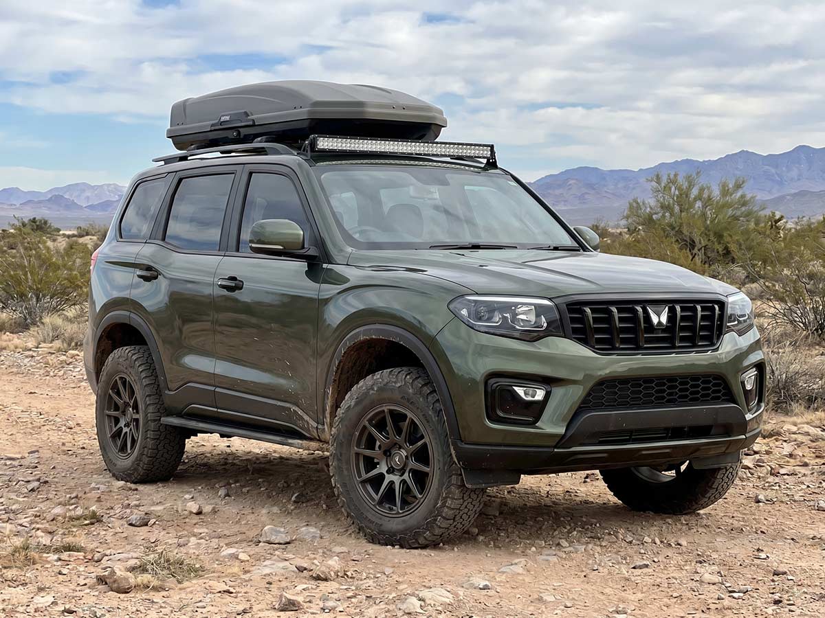 Mahindra Scorpio N modified Offroad Accessories Roof box Chrome Delete 2026