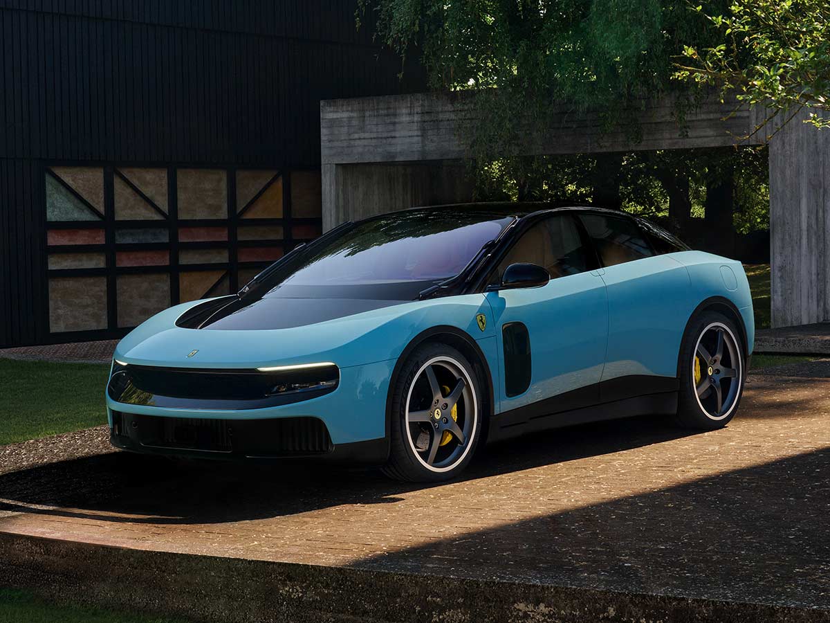 Inside Ferrari’s Revolutionary 1050 HP Electric Supercar That Changes Everything 21 2026 Ferrari Luce Blue Front Left Quarter View