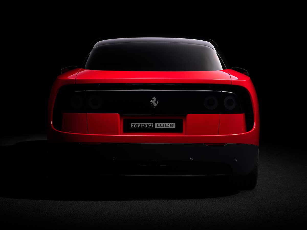Inside Ferrari’s Revolutionary 1050 HP Electric Supercar That Changes Everything 12 2026 Ferrari Luce Red Rear View