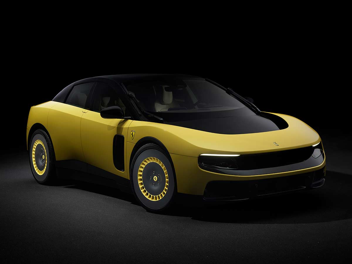 Inside Ferrari’s Revolutionary 1050 HP Electric Supercar That Changes Everything 6 2026 Ferrari Luce Yellow Front Right Quarter