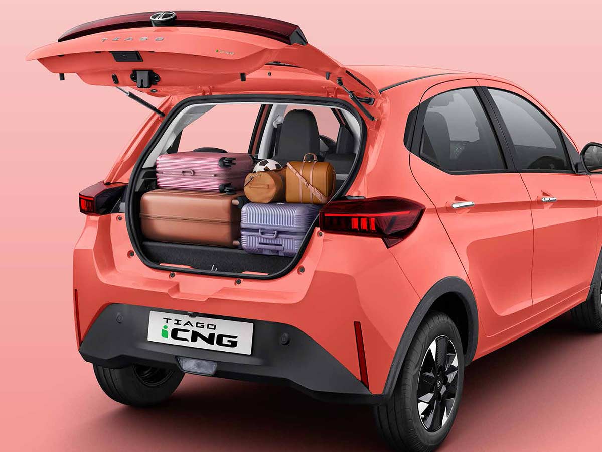 2026 Tata Tiago: The Hatchback That Wants to Redefine Affordable Premium Mobility in India 25 2026 Tata Tiago CNG Boot Space