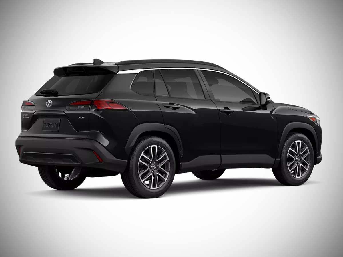 2026 Toyota Corolla Cross XLE Colors - All Options 8 2026 Toyota Corolla Cross Jet Black Rear