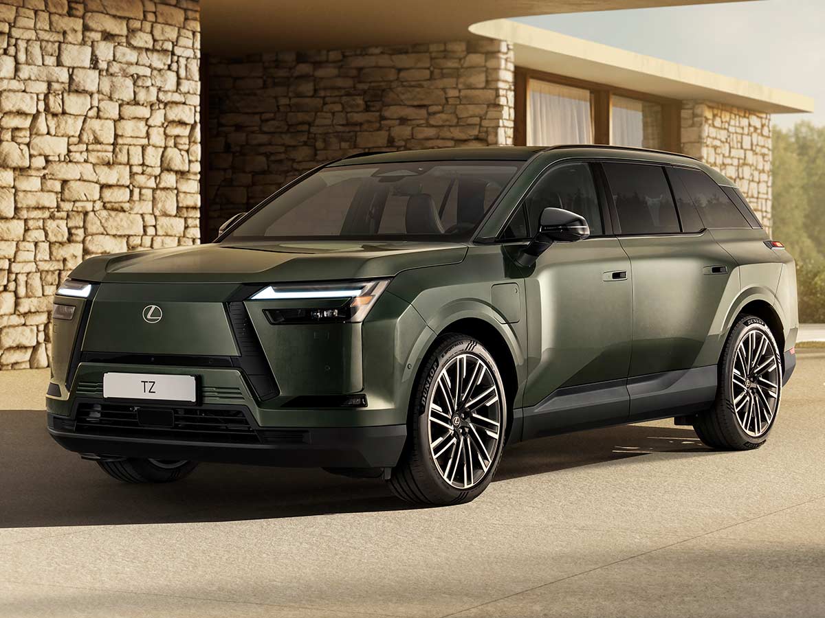 2027 Lexus TZ Electric Three Row SUV front quarter