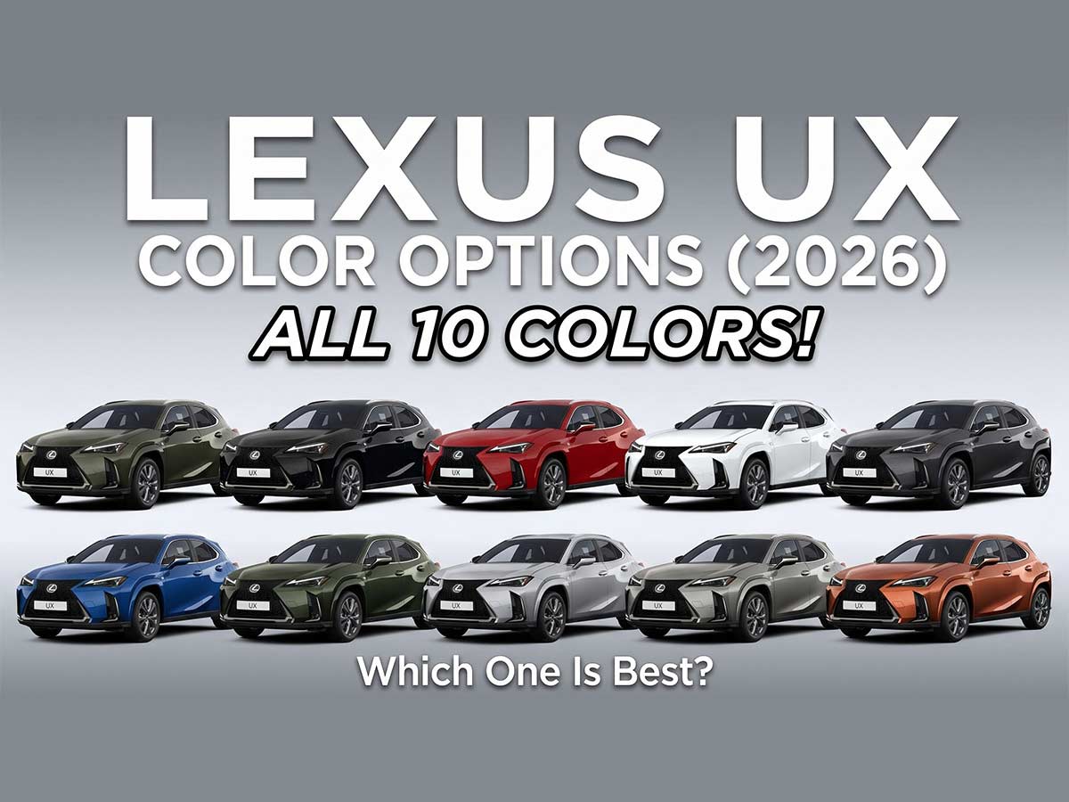 2026 Lexus UX Hybrid Colors All Options