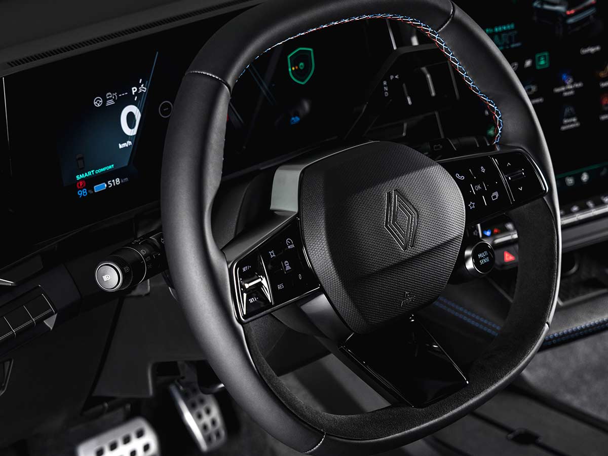 2026 Renault Megane E-Tech Electric: 500km Range, Faster Charging, Smarter Technology and a Sharper Design 8 2026 Renault Megane E Tech Electric Steering Wheel