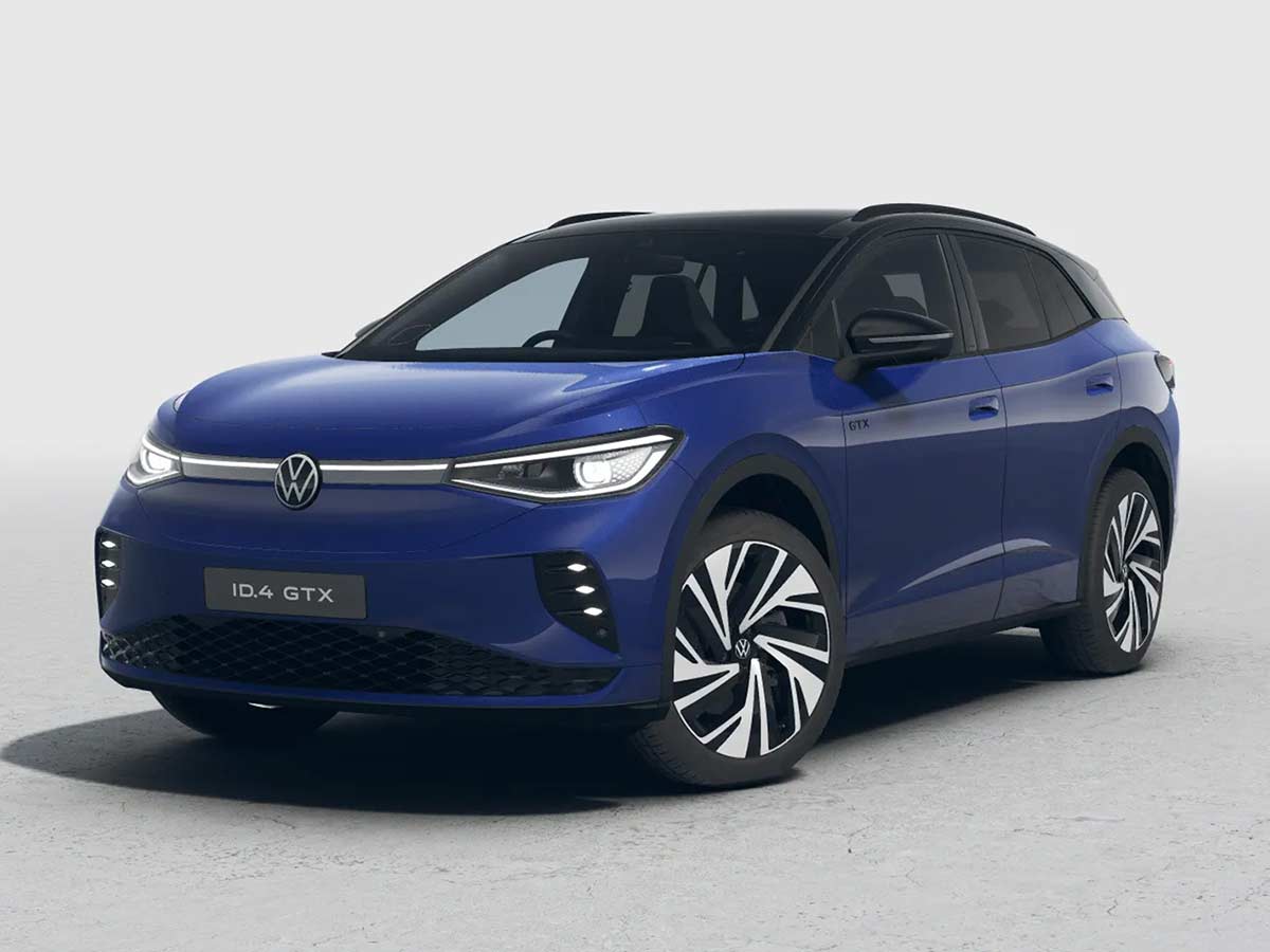 2026 Volkswagen ID.4 GTX Color Options: All 6 Dual-Tone Paint Choices Explained 7 2026 Volkswage ID4 GTX Blue Dusk Dual Tone Front Quarter