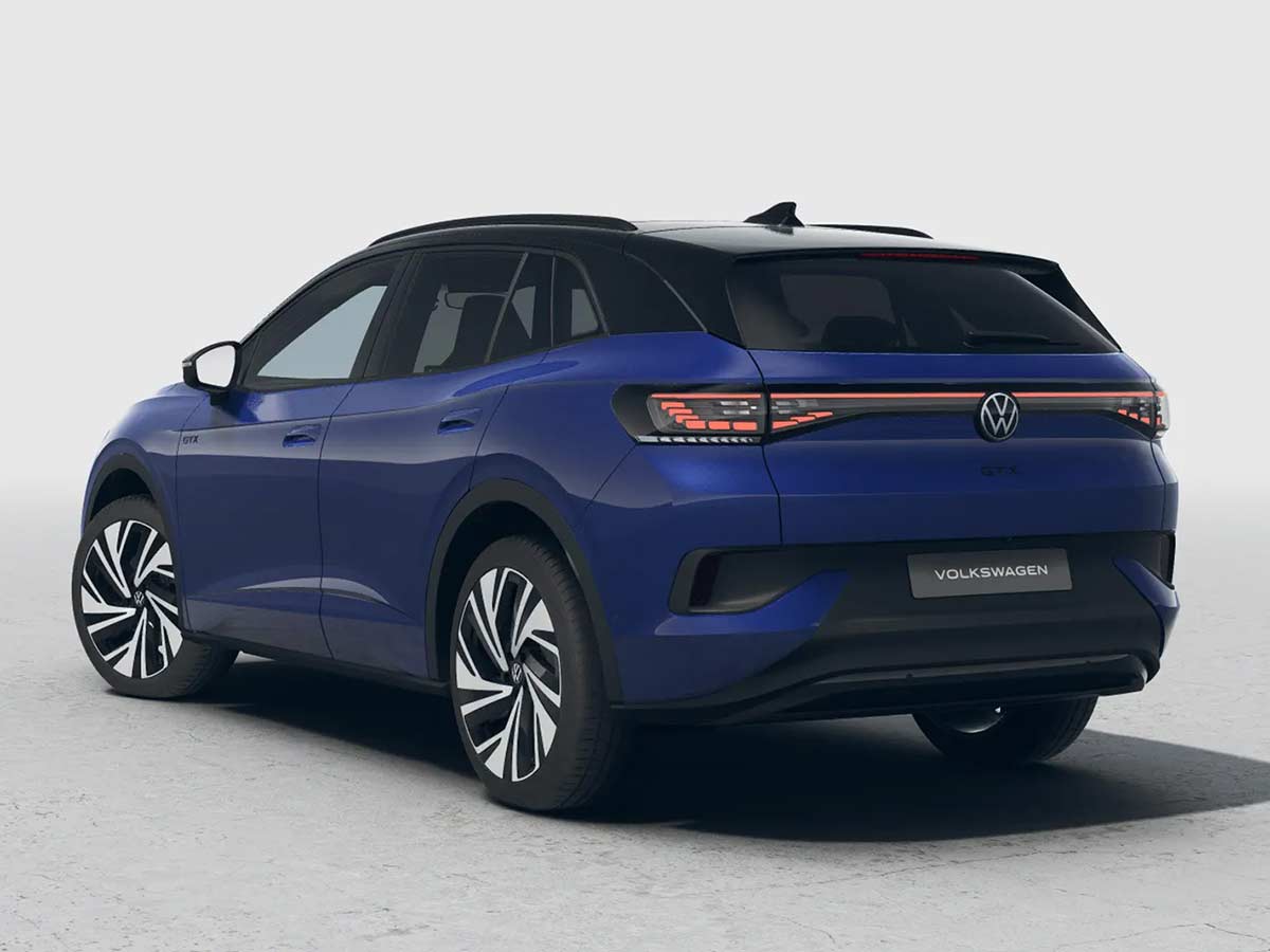2026 Volkswagen ID.4 GTX Color Options: All 6 Dual-Tone Paint Choices Explained 8 2026 Volkswage ID4 GTX Blue Dusk Dual Tone Rear Quarter