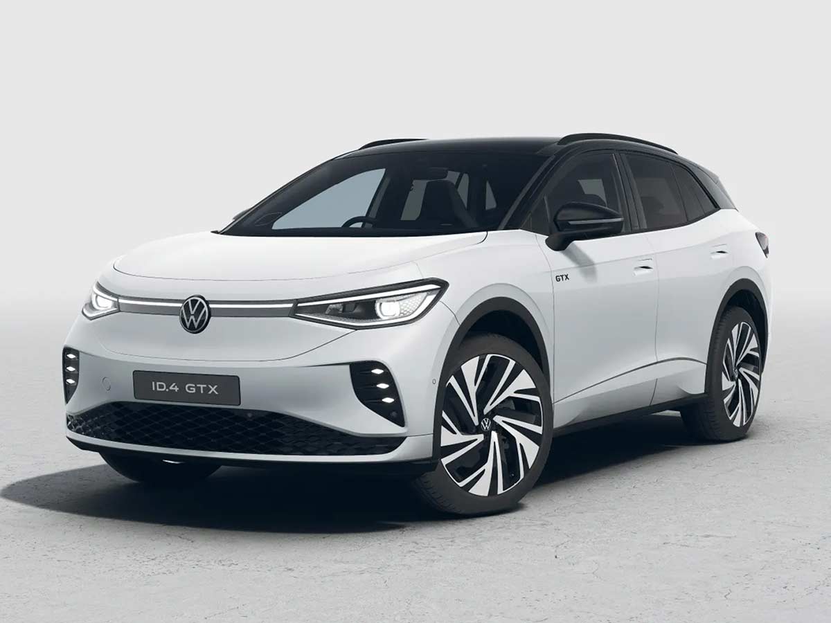 2026 Volkswagen ID.4 GTX Color Options: All 6 Dual-Tone Paint Choices Explained 3 2026 Volkswage ID4 GTX Glacier White Dual Tone Front Quarter