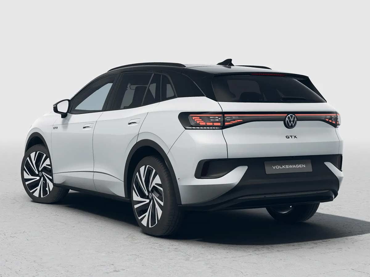 2026 Volkswagen ID.4 GTX Color Options: All 6 Dual-Tone Paint Choices Explained 4 2026 Volkswage ID4 GTX Glacier White Dual Tone Rear Quarter