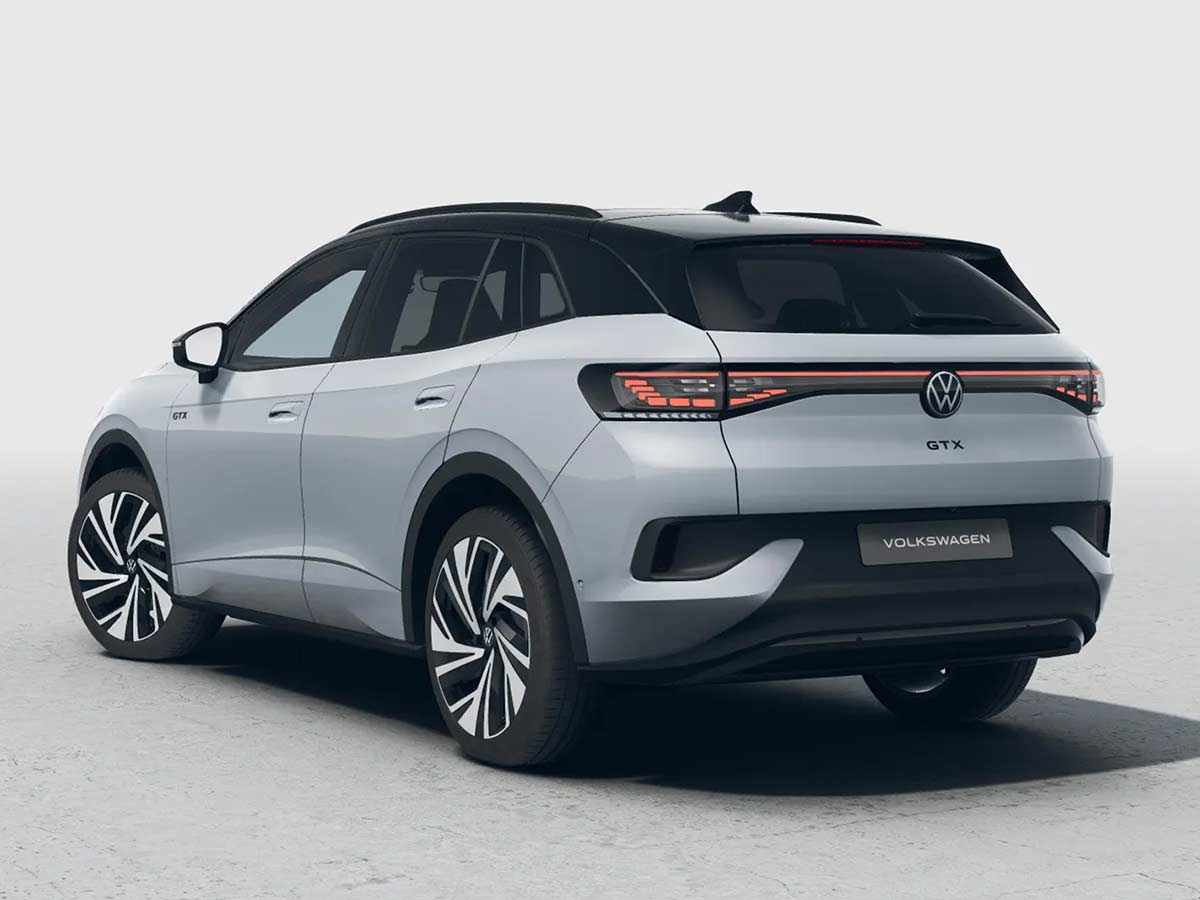 2026 Volkswagen ID.4 GTX Color Options: All 6 Dual-Tone Paint Choices Explained 6 2026 Volkswage ID4 GTX Scale Silver Dual Tone Rear Quarter