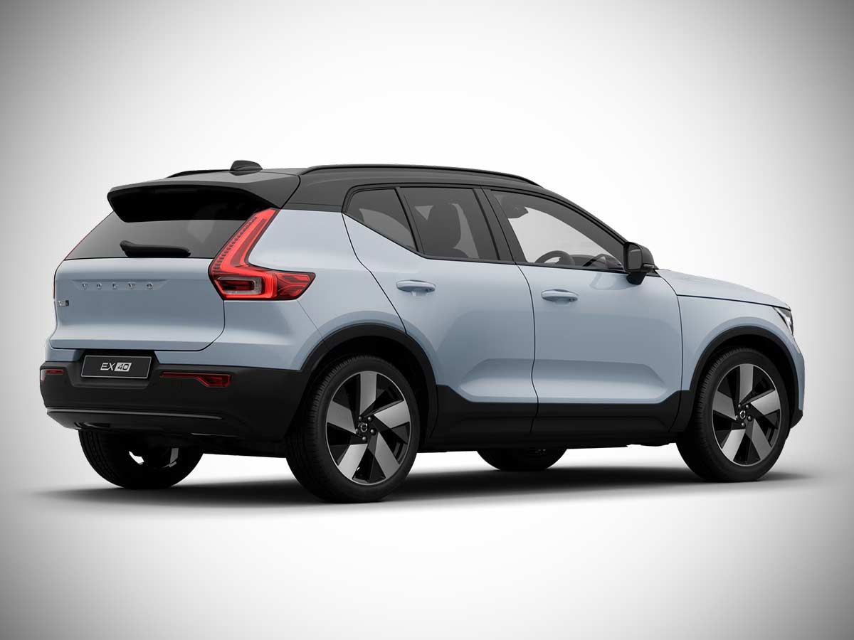 2026 Volvo EX40 Cloud Blue Rear Quarter