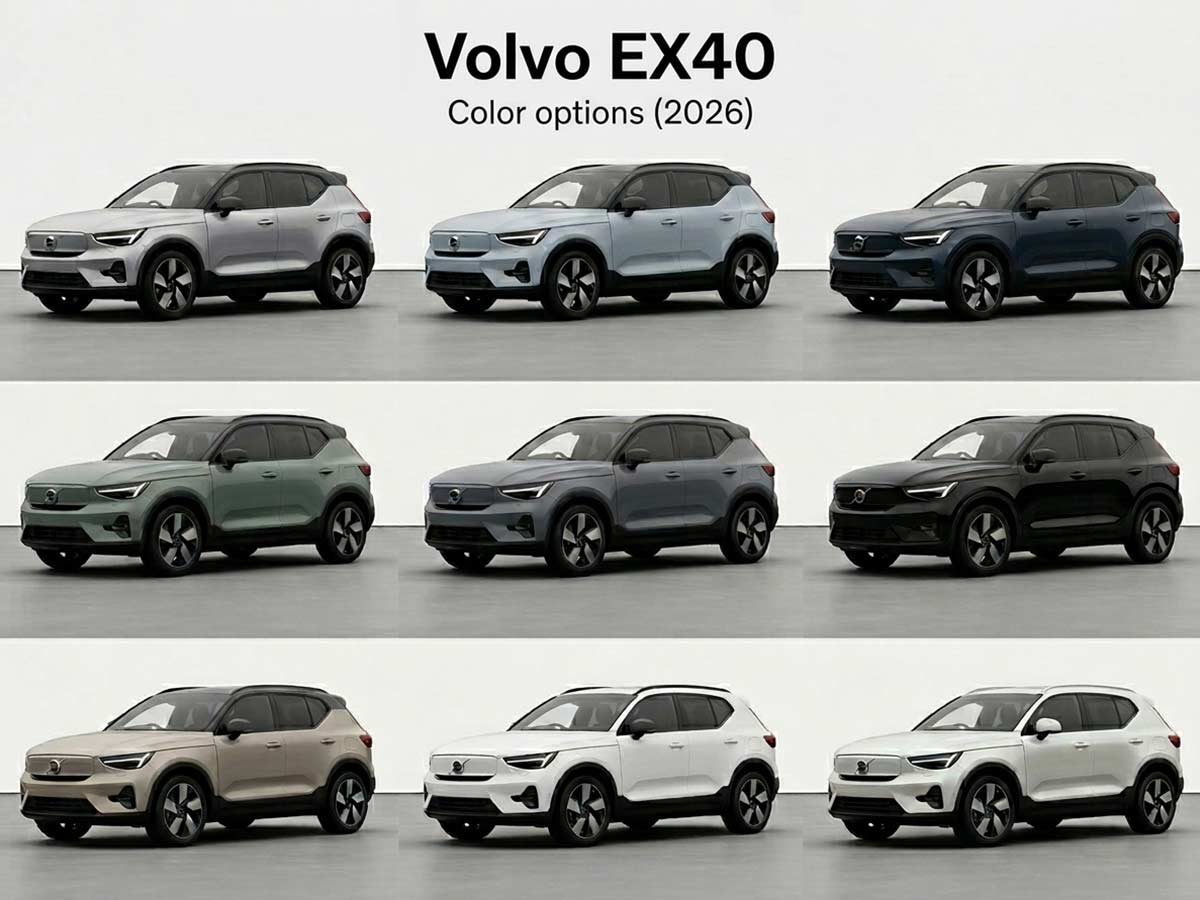 2026 Volvo EX40 Colors All Options