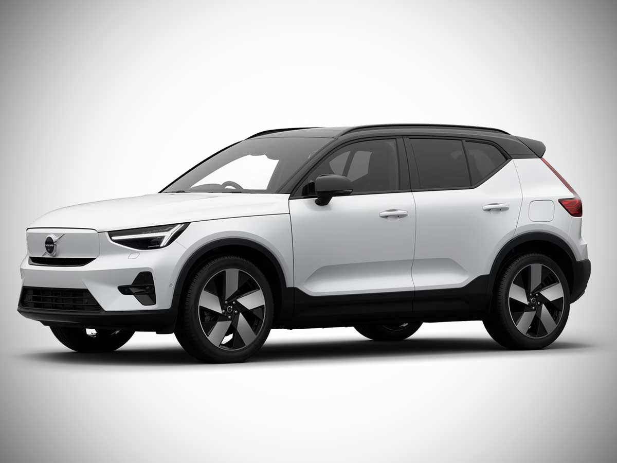 2026 Volvo EX40 Crystal White Front Quarter