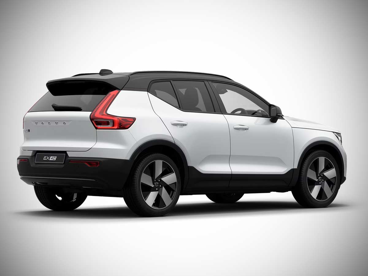 2026 Volvo EX40 Crystal White Rear Quarter