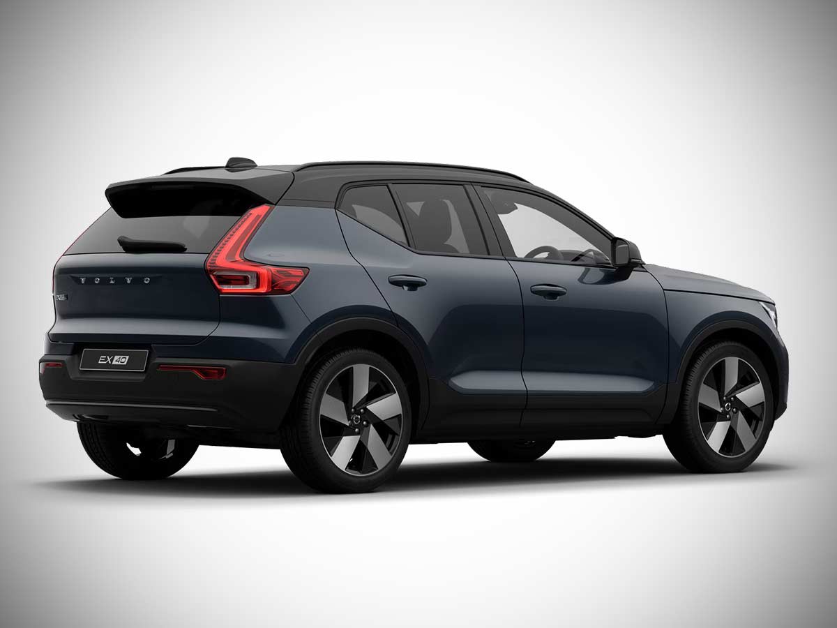 2026 Volvo EX40 Denim Blue Rear Quarter