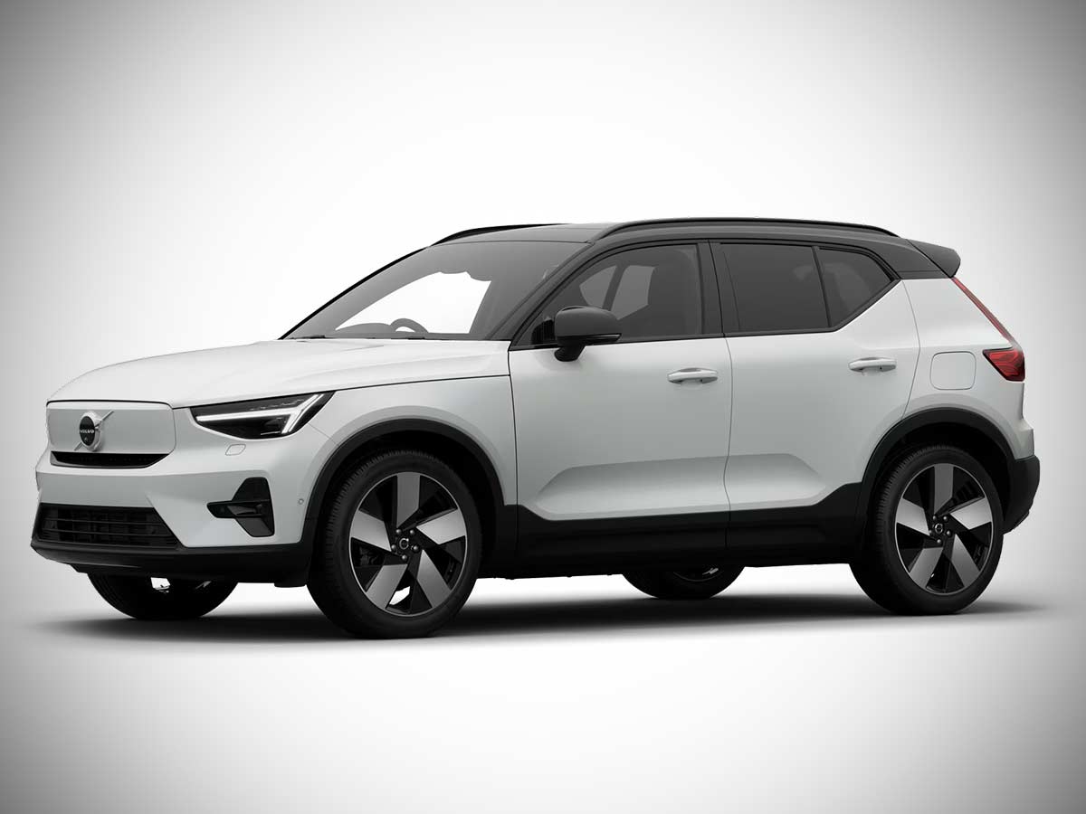 2026 Volvo EX40 Ice White Front Quarter