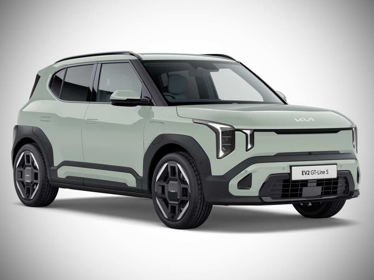 2026 Kia EV2 GT-Line S Colors: Every Paint Option Explained 7 2026 Kia EV2 GT Line S Moonlight Mint Front Quarter