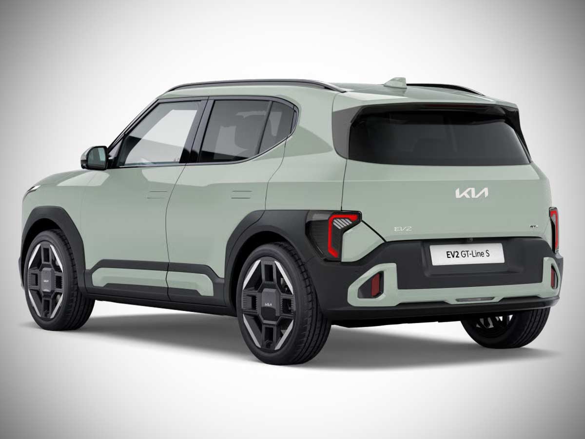 2026 Kia EV2 GT-Line S Colors: Every Paint Option Explained 8 2026 Kia EV2 GT Line S Moonlight Mint Rear Quarter