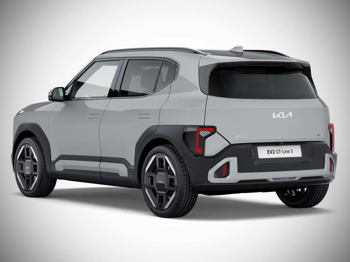2026 Kia EV2 GT-Line S Colors: Every Paint Option Explained 10 2026 Kia EV2 GT Line S Wolf Grey Rear Quarter