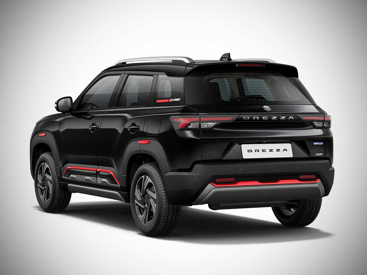 2026 Maruti Suzuki Brezza Turbo Boosterjet Rear Quarter