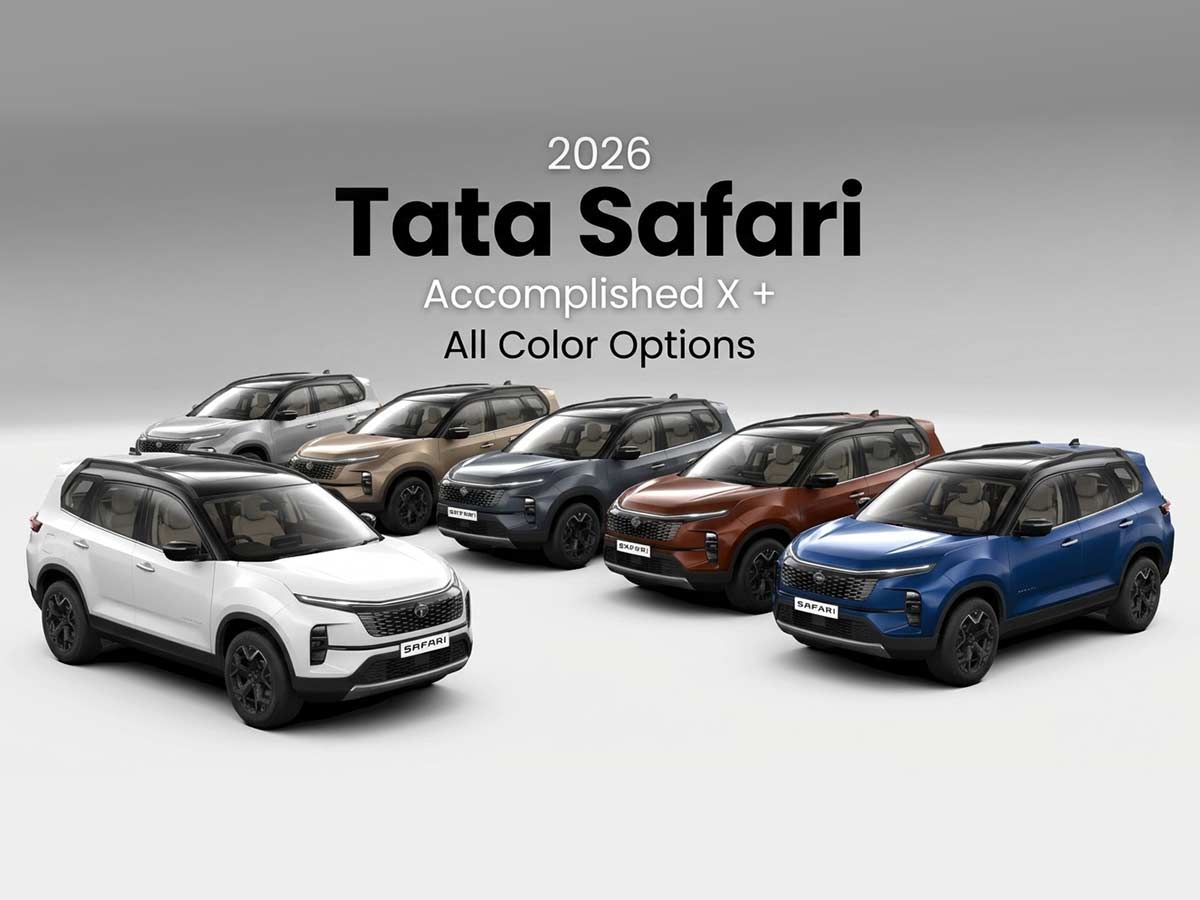 2026 Tata Safari Accomplished X+ Color Options