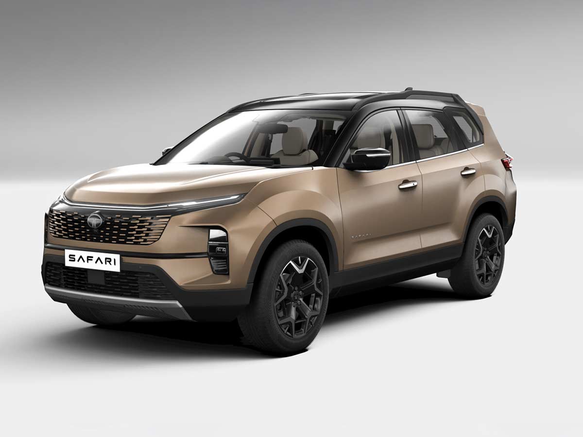 2026 Tata Safari Accomplished X+ Color Options - All Dual-Tone Shades Explained 11 2026 Tata Safari Accomplished X+ Cosmic Gold Dual Tone Front Quarter