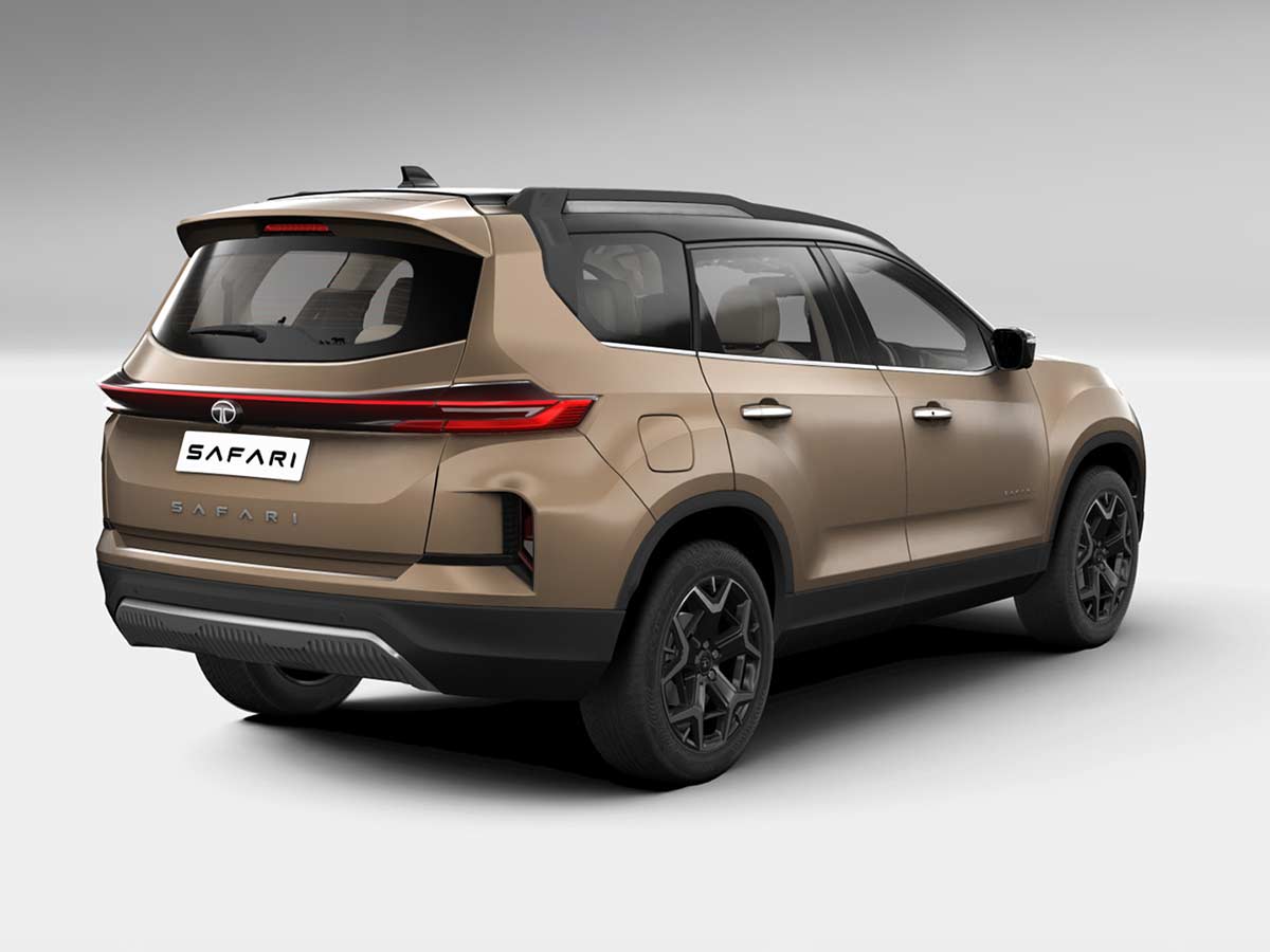 2026 Tata Safari Accomplished X+ Color Options - All Dual-Tone Shades Explained 12 2026 Tata Safari Accomplished X+ Cosmic Gold Dual Tone Rear Quarter