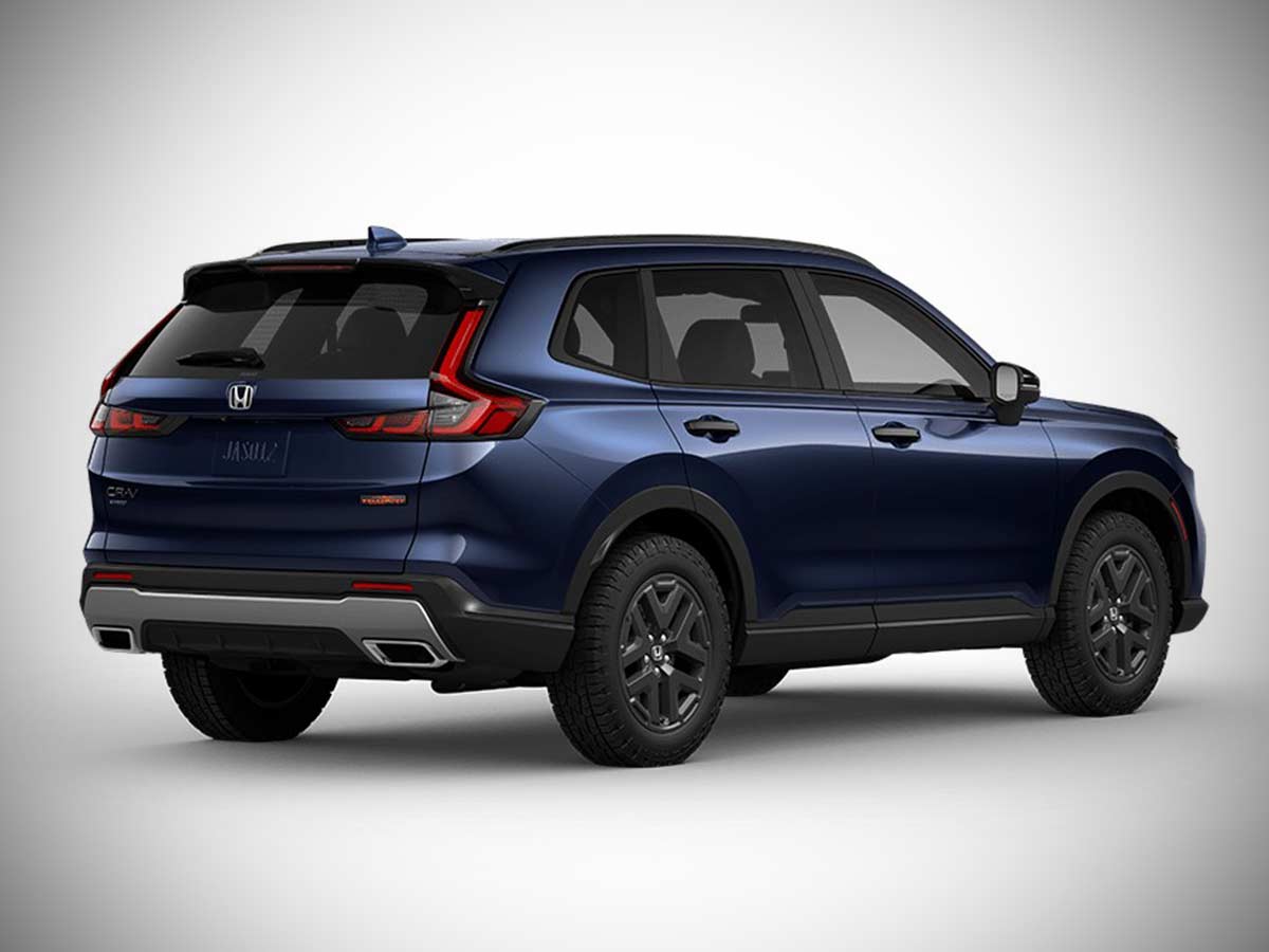 2026 Honda CR-V AWD TrailSport Hybrid Colors: Complete Color Options Guide 4 2026 Honda CR V Trailsport Canyon River Blue Metallic Rear