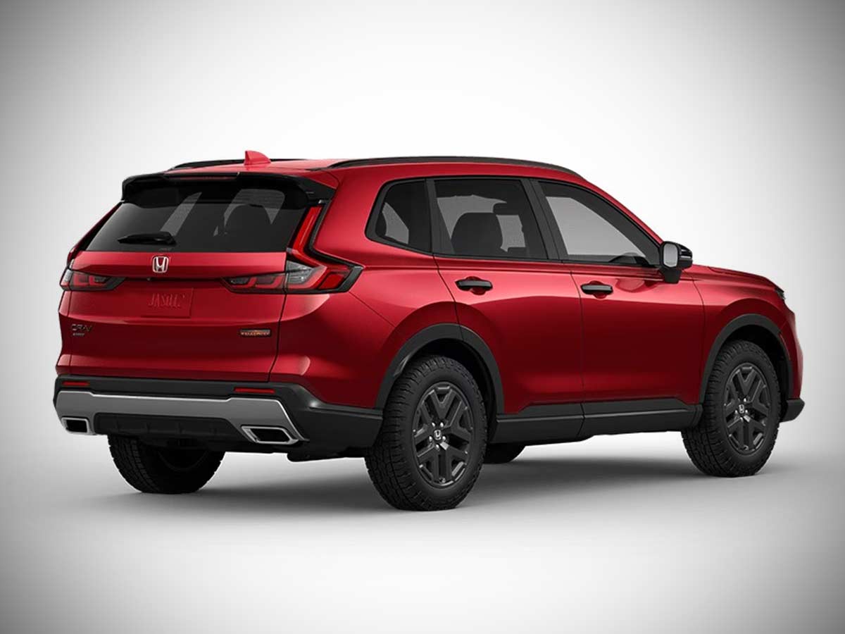 2026 Honda CR-V AWD TrailSport Hybrid Colors: Complete Color Options Guide 10 2026 Honda CR V Trailsport Radiant Red Metallic Rear