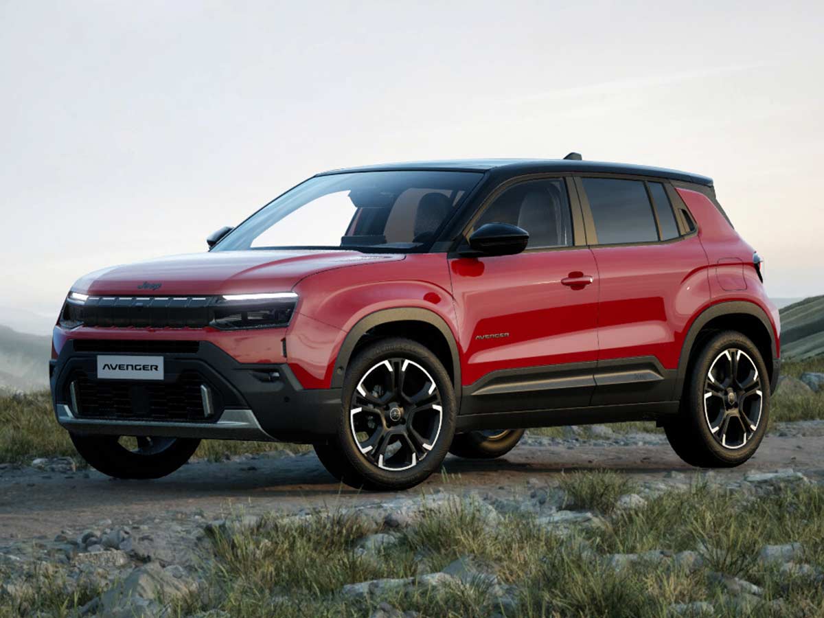 2026 Jeep Avenger Electric Colours: Every Colour and Two-Tone Option Explained 15 2026 Jeep Avenger Electric Ruby with Volcano Roof Front