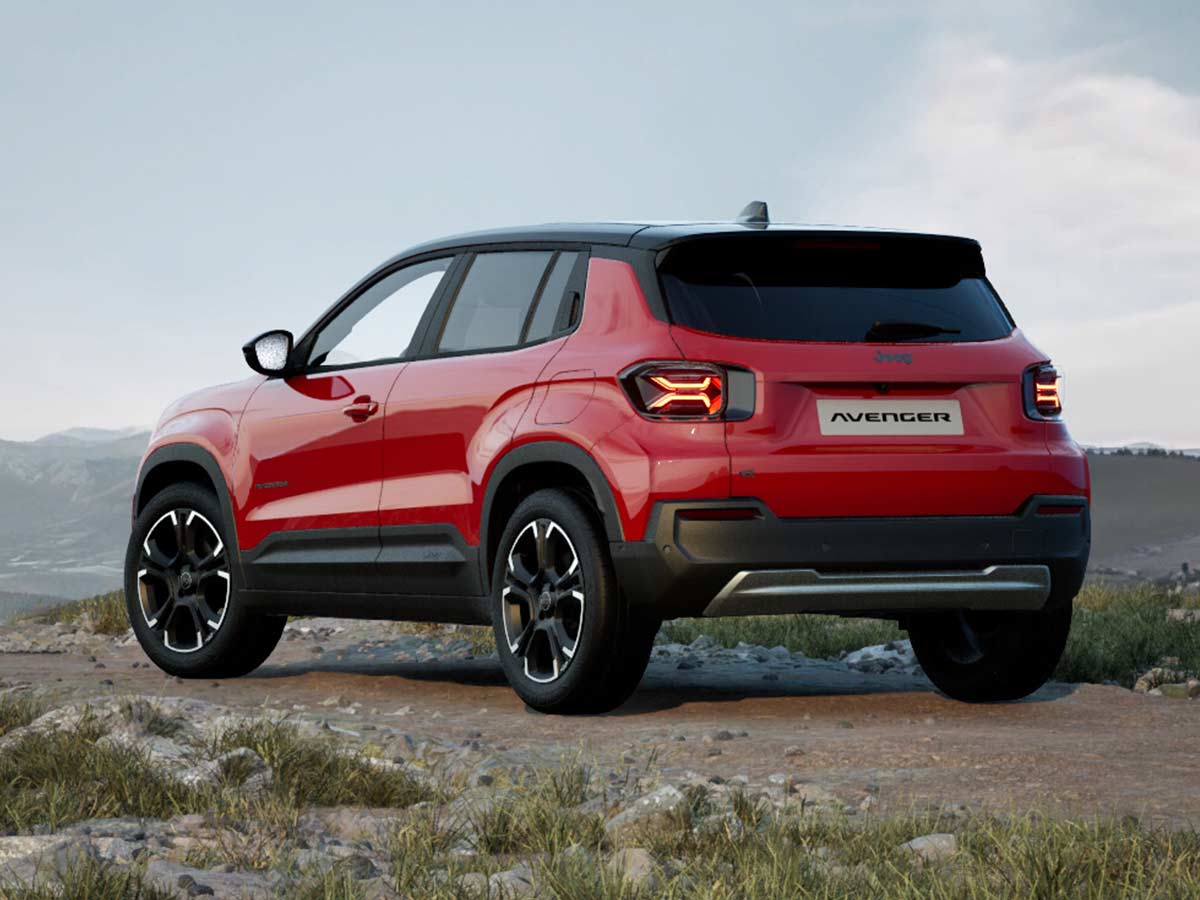 2026 Jeep Avenger Electric Colours: Every Colour and Two-Tone Option Explained 16 2026 Jeep Avenger Electric Ruby with Volcano Roof Rear