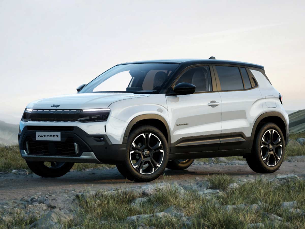2026 Jeep Avenger Electric Colours: Every Colour and Two-Tone Option Explained 19 2026 Jeep Avenger Electric Snow with Volcano Roof Front