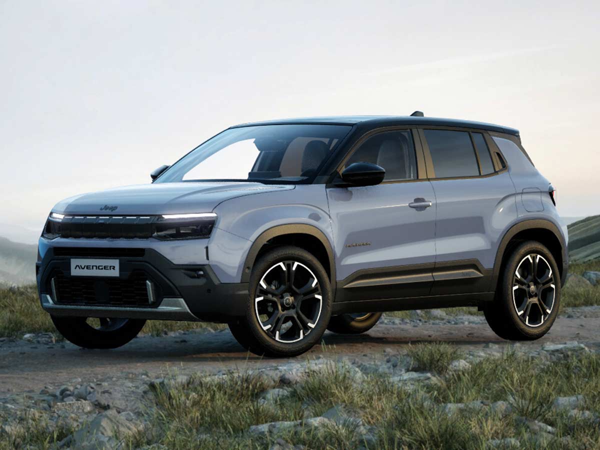 2026 Jeep Avenger Electric Colours: Every Colour and Two-Tone Option Explained 23 2026 Jeep Avenger Electric Storm with Volcano Roof Front