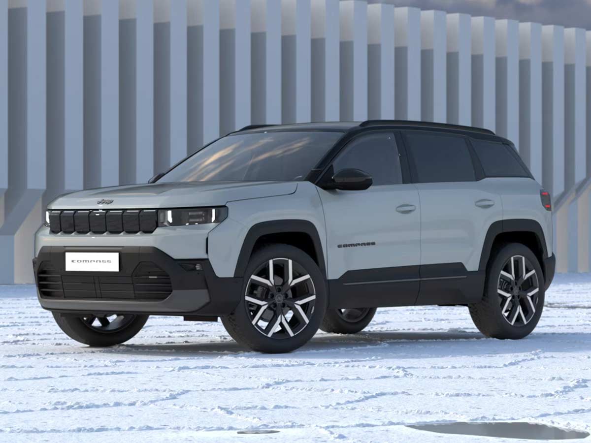 Jeep Compass Electric Colour Options: All 6 Shades and Dual-Tone Choices Explained 7 2026 Jeep Compass Electric Antarctica with Vulcano Roof Front
