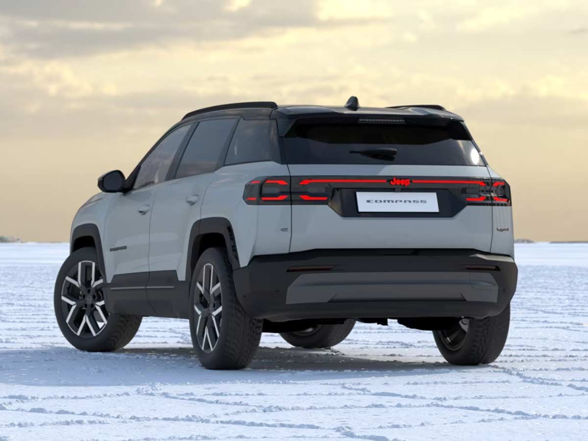 Jeep Compass Electric Colour Options: All 6 Shades and Dual-Tone Choices Explained 8 2026 Jeep Compass Electric Antarctica with Vulcano Roof Rear