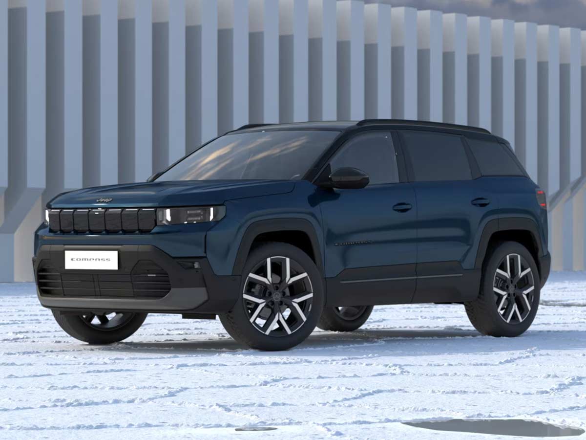 Jeep Compass Electric Colour Options: All 6 Shades and Dual-Tone Choices Explained 15 2026 Jeep Compass Electric Pacific with Vulcano Roof Front