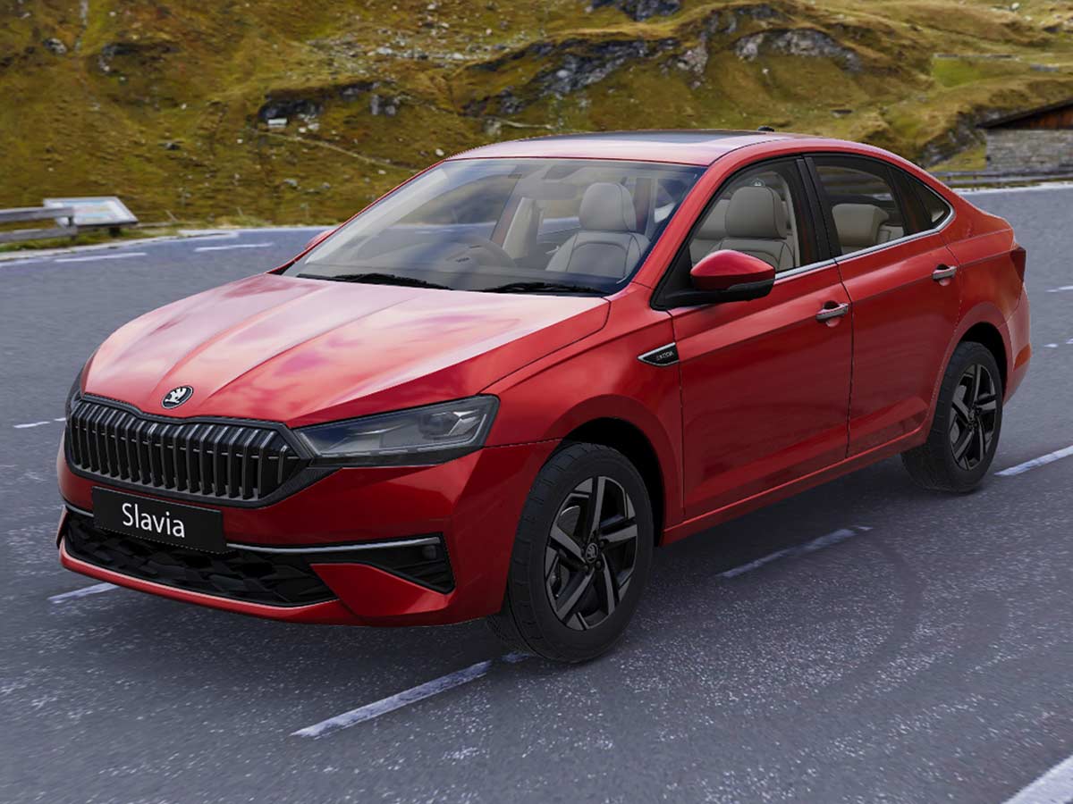 New Skoda Slavia 2026: Features, Engine Options, Variants, Safety and Everything You Need to Know 10 2026 Skoda Slavia Cherry Red